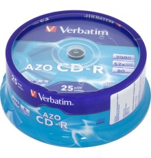 CD-диск Verbatim CD-R 700МБ Cake Box (52x, 25 шт)