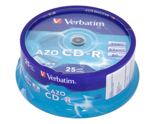 CD-диск Verbatim CD-R 700МБ Cake Box (52x, 25 шт)