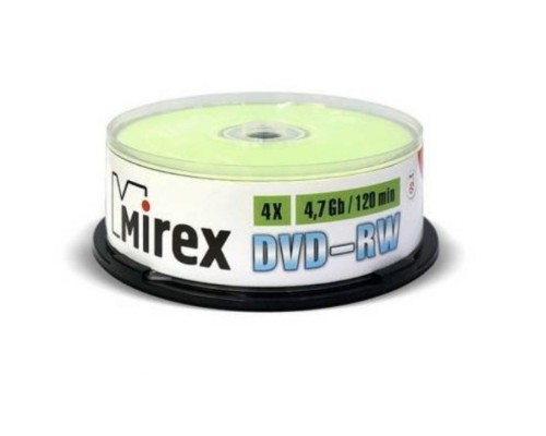 DVD-диск Mirex 4.7 Gb, 4x, Cake Box DVD+RW (50 шт.), (50/300)