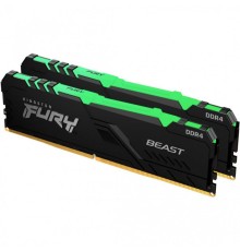 Модуль памяти DDR4 16GB (2*8GB) Kingston FURY KF437C19BBAK2/16 Beast RGB 3733MHz CL19 1RX8 1.35V 288-pin 8Gbit