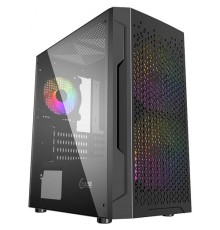 Корпус mATX Powercase Mistral Micro Z3B Mesh LED CMIMZB-L3 черный, без БП, с окном, 2*USB 2.0, USB 3.0, audio