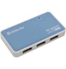 USB-хаб Defender Quadro Power, white/blue