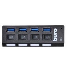 USB-хаб Buro BU-HUB4-U3.0-L black