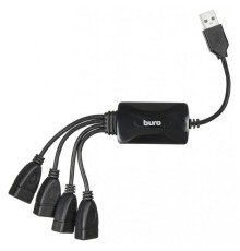 USB-хаб Buro BU-HUB4-0.3-U2.0-Splitter, black