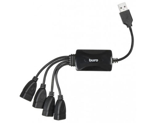 USB-хаб Buro BU-HUB4-0.3-U2.0-Splitter, black