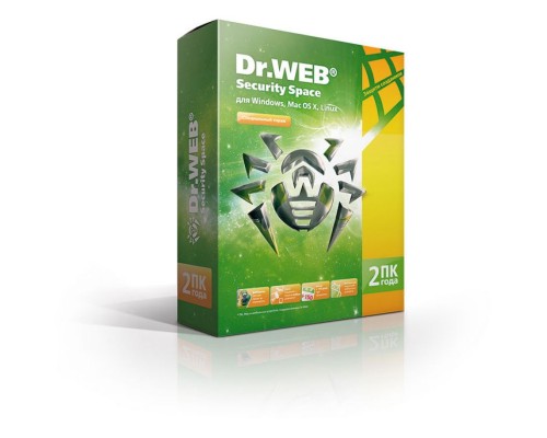 Антивирус DR.Web Security Space 2 ПК на 2 года BHW-B-24M-2-A3