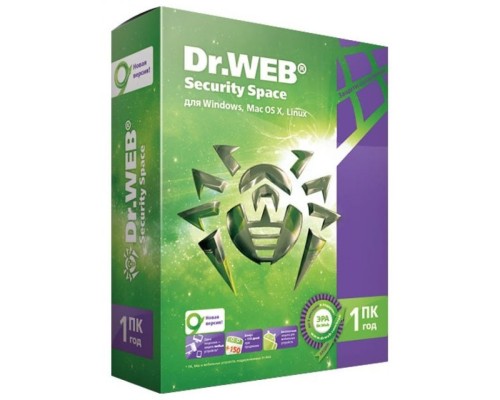 Антивирус Dr.Web Security Space 1 ПК на 1 год BHW-B-12M-1-A3