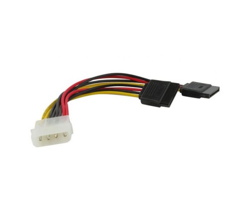 Кабель-переходник VCom VPW7572 (Molex - 2x Power SATA)