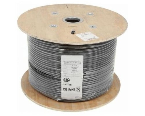 Кабель Lanmaster LAN-5EUTP-WP-OUT U/UTP 4X2X24AWG PE 305 м, black