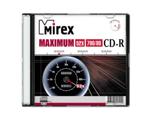 CD-диск Mirex 700 Mb, Maximum, Slim Case (1 шт)