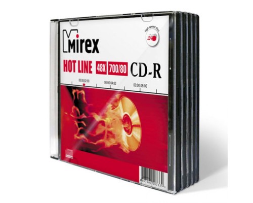 CD-диск Mirex HotLine CD-R 700 Мб, 5 шт.