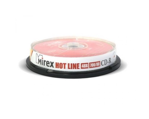 CD-диск Mirex 700 Mb, HotLine, Cake Box (10 шт)