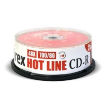 CD-диск Mirex 700 Mb, HotLine, Cake Box (25 шт)