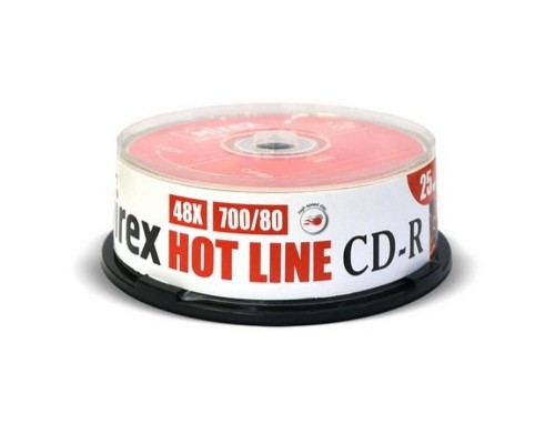 CD-диск Mirex 700 Mb, HotLine, Cake Box (25 шт)