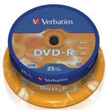 DVD-диск Verbatim 4.7 Gb, 16x, Cake Box (25шт)