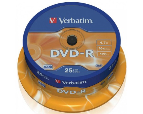 DVD-диск Verbatim 4.7 Gb, 16x, Cake Box (25шт)