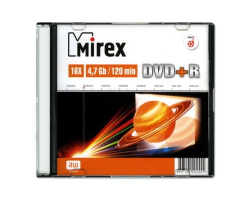 DVD-диск Mirex 4.7 Gb, UL130013A1S, Slim Case (1 шт)