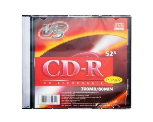 CD-диск VS VSCDRIPSL501, 700 Мб, Slim Case (5)