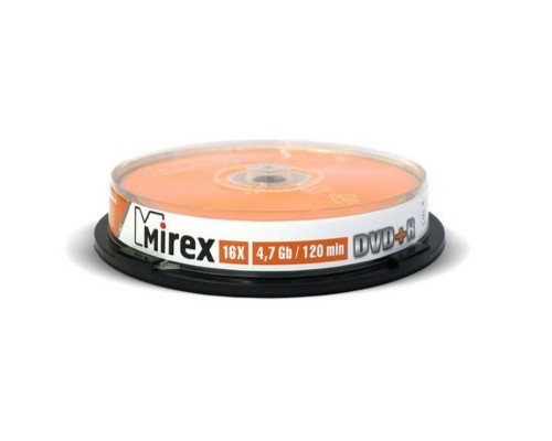 DVD-диск Mirex 4.7 Gb, Cake Box (10 шт)