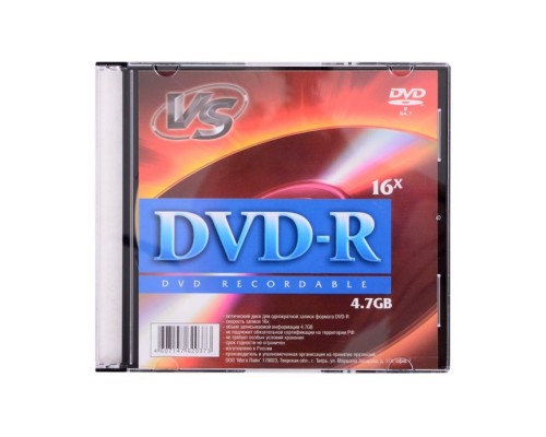 DVD-диск VS 4.7 Gb, VSDVDRSL501, Slim Case (5 шт)