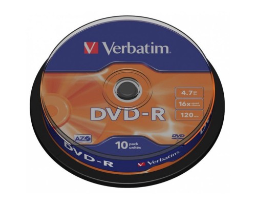 DVD-диск Verbatim 4,7 Gb, Cake Box (10 шт)