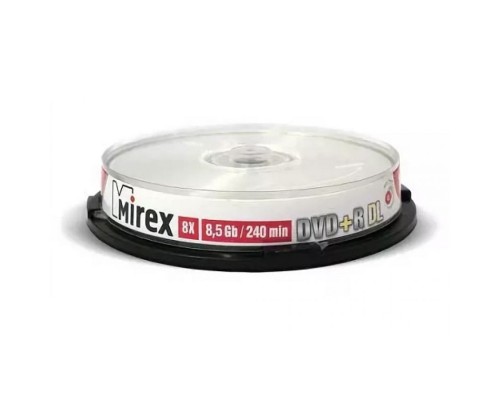 DVD-диск Mirex 8.5 Gb, UL130062A8L, Dual Layer (10 шт)