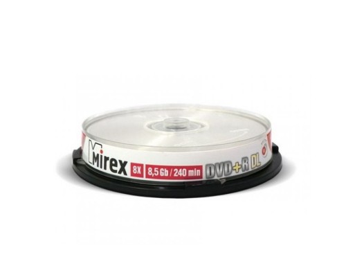 DVD-диск Mirex 8.5 Gb, UL130069A8L, Dual Layer (10 шт.)