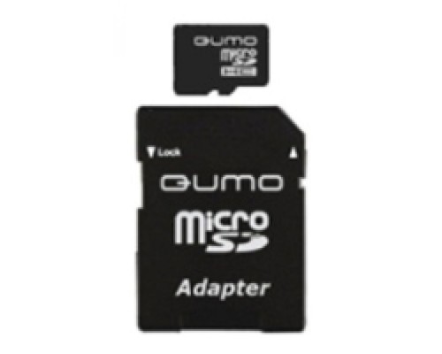 Карта памяти Qumo microSDHC class 10 4GB + SD adapter