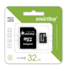 Карта памяти SmartBuy microSDHC 32Gb + SD-адаптер Black