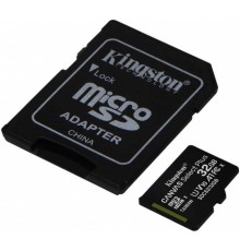 Карта памяти Kingston 32Gb MicroSDHC SecureDigital Class 10 UHS-I, SD adapter