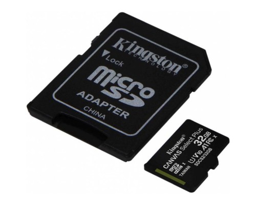 Карта памяти Kingston 32Gb MicroSDHC SecureDigital Class 10 UHS-I, SD adapter