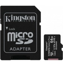 Карта памяти Kingston MicroSDHC 64Gb SecureDigital, SD adapter