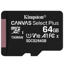 Карта памяти Kingston microSDHC SDCS2/64GBSP 64GB black