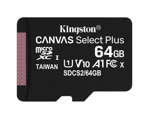 Карта памяти Kingston microSDHC SDCS2/64GBSP 64GB black