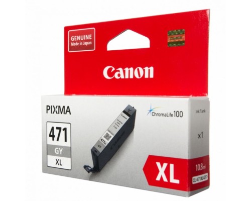 Картридж струйный Canon CLI-471GY XL увеличенной ёмкости, grey