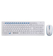 Клавиатура и мышь Wireless Defender Skyline 895 Nano 45895 white, USB, 2000 dpi