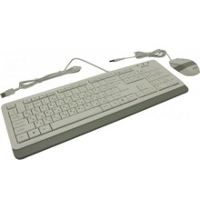 Клавиатура и мышь A4Tech F1010 WHITE бело-серая, USB