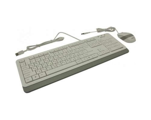 Клавиатура и мышь A4Tech F1010 WHITE бело-серая, USB