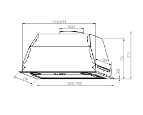 Встраиваемая вытяжка Graude LB 52.0 W